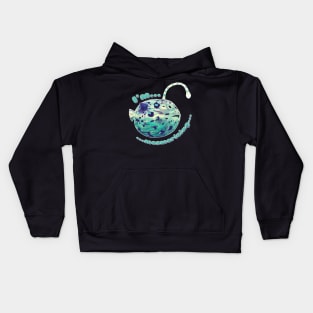 I'm Mesmerizing... The puffer-lamp-fish suddenly realized. Kids Hoodie